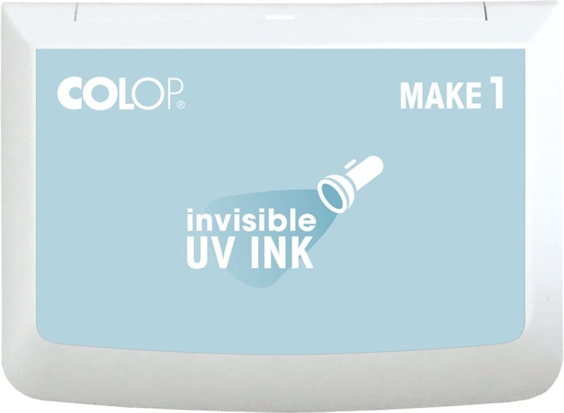 Colop Make 1 Invisible Ink Stamp Pad, with Non-Toxic Premium Ink, Water-Based Acid-Free (UV) - Image 1
